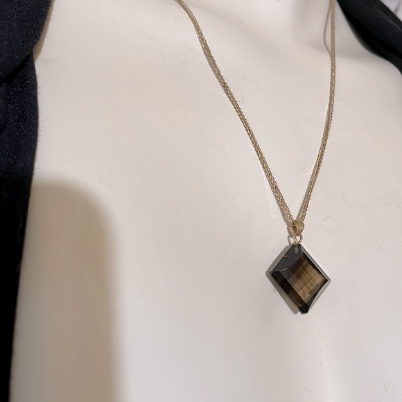 Vintage Genuine  Smoky Topaz Pendant Charm - Picture 6 of 9